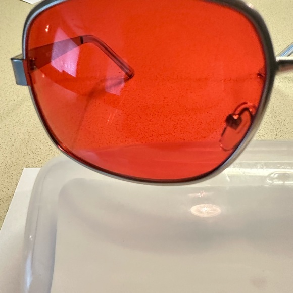 Tyler Durden Sunglasses Shades Fight Club NEW Oliver Peoples 523 Brad Pitt Red - Picture 10 of 16